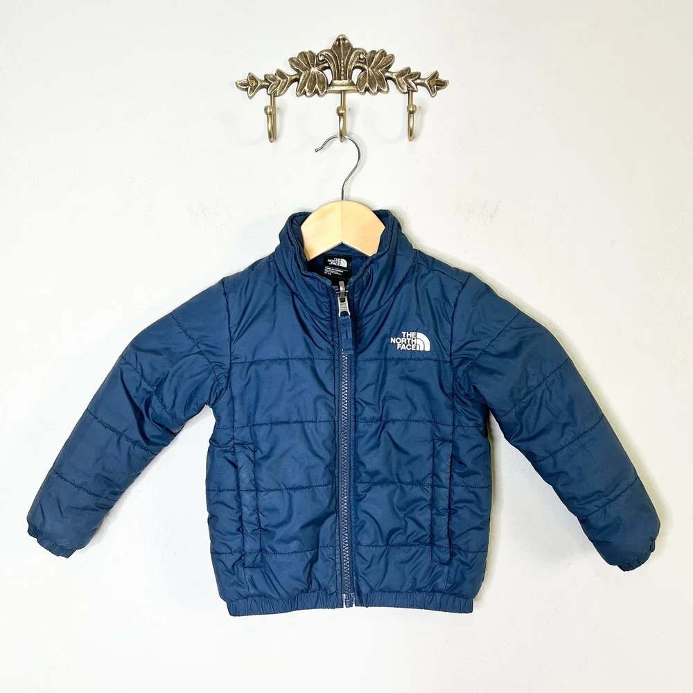 The North Face Puffer Jacket Chimborazo Toddler Size 2T Blue Full Zip Quilted